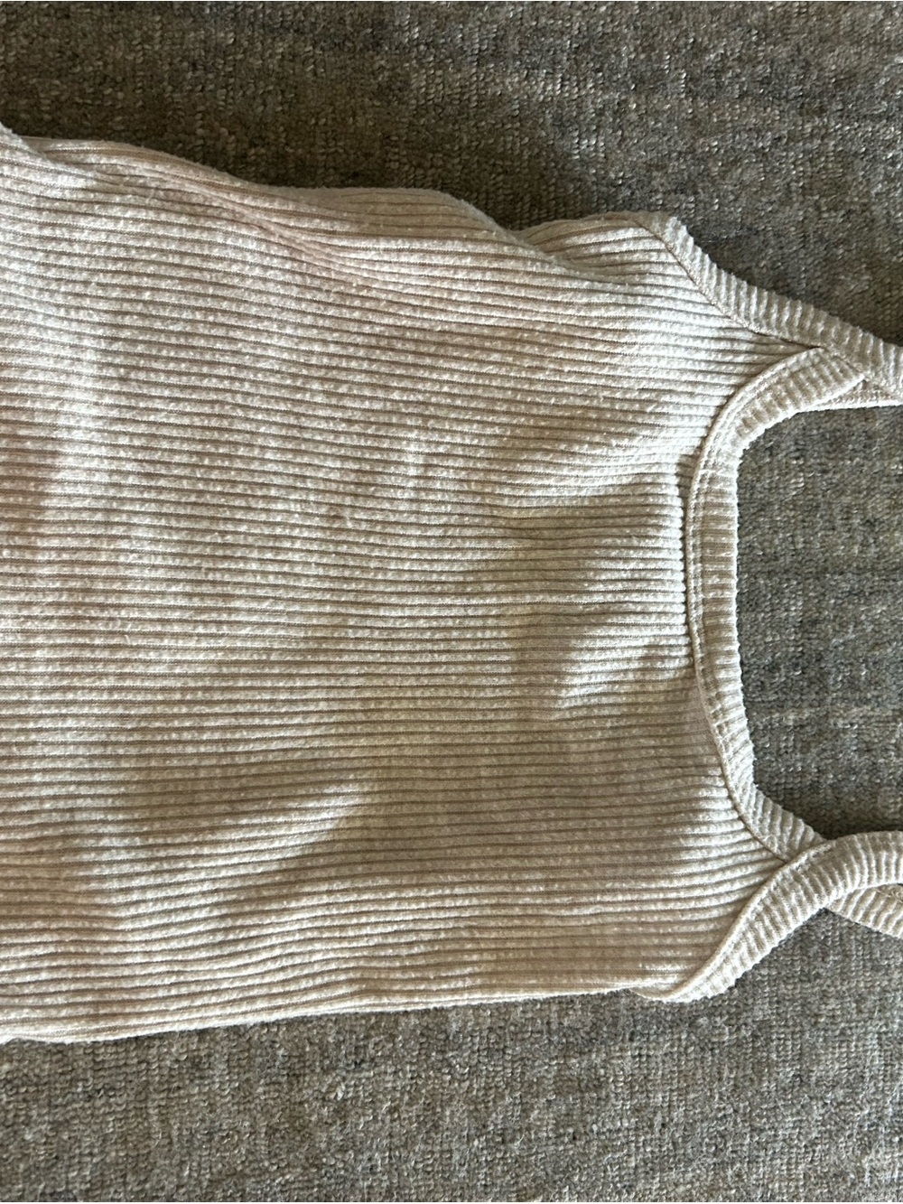 Universal Thread Ribbed Tank Top in Light Cream